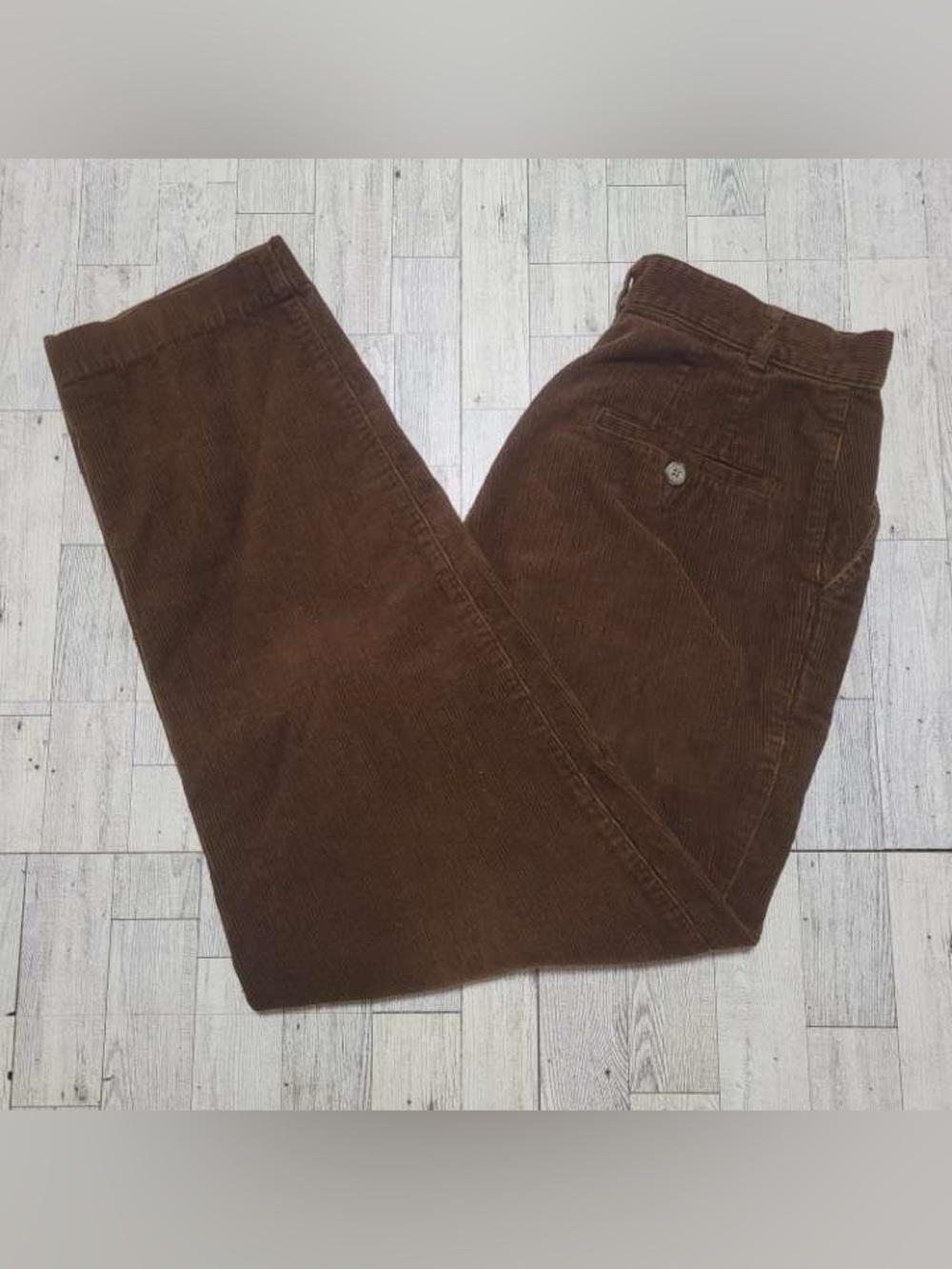 Women’s L.L.Bean Brown Corduroy 100% Cotton Cozy Straight Leg Pants Size 10 Reg
